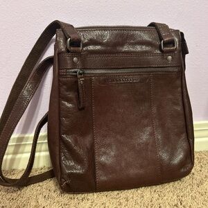 Brown Leather Crossbody Bag Convertible Backpack